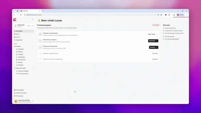 Opening Settings > Data API on the V4MOS.AI platform
